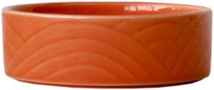 赤橙色 蓋物 小鉢