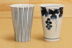 波佐見焼 ビアカップ キーポ ぶどう 十草 日本製 ビールカップ ビアグラス