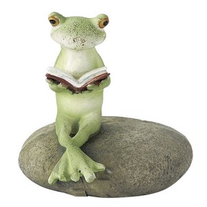 コポー  読書するカエル 蛙 かえる  置物 マスコットオーナメント copeau