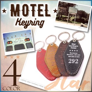 Key Ring Genuine Leather Leather Hotel Motel Cow Leather American