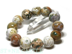 ☆高品質☆【天然石 ブレスレット】オーシャンアゲート (3A) (約18mm) 【天然石 パワーストーン】