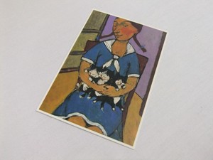 CATACANA [ポストカード] ALEXANDER SOKHT　-Girl With Kittens-