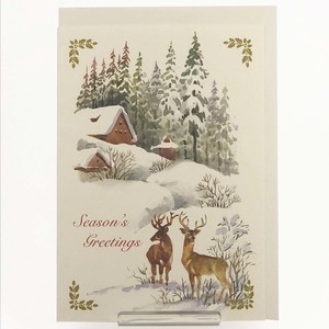 Classic Christmas Card Mountain hut Christmas