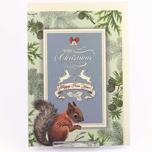Classic Christmas Card Squirrel Christmas