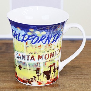 【カフェ ＆ バー グッズ】カリフォルニア トランペット マグカップ  ブルー