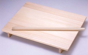 【ヤマコー】 木製　のし板　めん棒付（桐材）