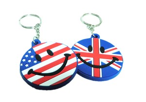 Have a nice day!　USA&UK【スマイルラバーキーチェーン】