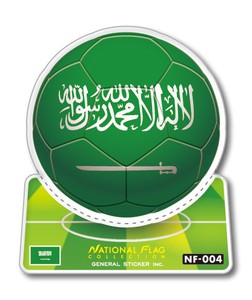 NF-004/サウジアラビア/サッカーボールステッカー/ ワールドカップ W杯 スポーツ観戦に！