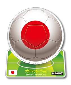 NF-007/日本/サッカーボールステッカー/ ワールドカップ W杯 スポーツ観戦に！