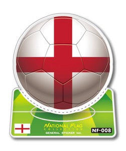 NF-008/イングランド/サッカーボールステッカー/ ワールドカップ W杯 スポーツ観戦に！