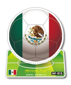 NF-015/メキシコ/サッカーボールステッカー/ ワールドカップ W杯 スポーツ観戦に！