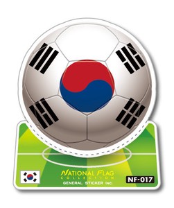 NF-017/韓国/サッカーボールステッカー/ ワールドカップ W杯 スポーツ観戦に！