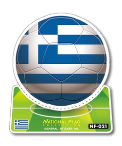 NF-021/ギリシャ/サッカーボールステッカー/ ワールドカップ W杯 スポーツ観戦に！