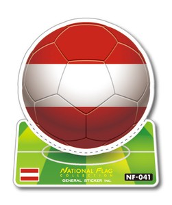 NF-041/オーストリア/サッカーボールステッカー/ ワールドカップ W杯 スポーツ観戦に！