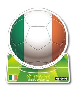 NF-044/アイルランド/サッカーボールステッカー/ ワールドカップ W杯 スポーツ観戦に！