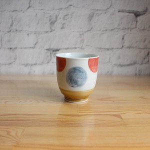 Japanese Tea Cup Marumon Red Made in Japan HASAMI Ware Cup