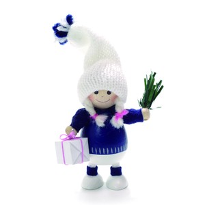 6/3AM迄 【2024クリスマス予約】[Nordika Design]プレゼントを持った青い胴長の女の子