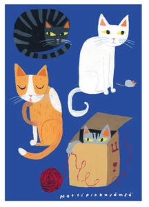 マッティ・ピックヤムサ ポストカード【猫たち】北欧デザイン