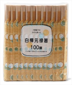 大和物産　新水玉元禄箸100膳 【 割箸・楊枝・竹串 】