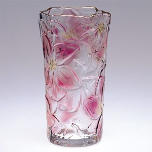《日本製》花りん　花器（LG)【花瓶】【ガラス　かびん】【フラワーベース】