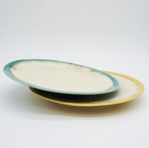 Glossy Pottery - PLATE M [Bread & Rice / Mino Ware]