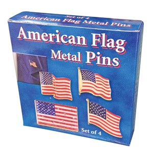 USA FLAG PINS 4PCS SET