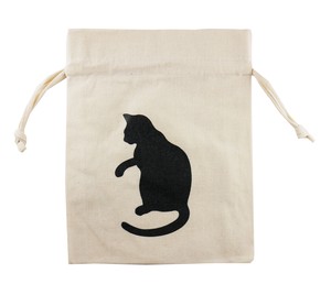 化妆包/收纳盒 动物图案 棉 束口袋 猫咪图案