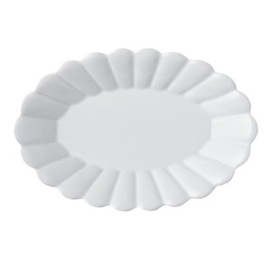 キクワリ（白）楕円皿大