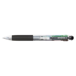 トンボ鉛筆 4色ボールペン リポーター4 透明 BC-FRC20 00052821