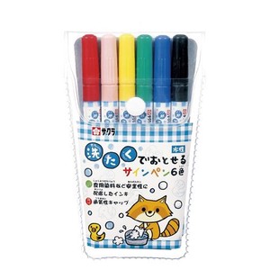 SAKURA Washing Felt-tip pen 6 Colors 6 50