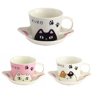 Porcelain 1Pc Neko Sankyodai Cat Paw Cup-Saucer 3 Types