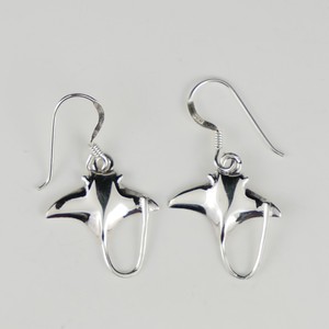 Pierced Earrings Silver Post Animals sliver