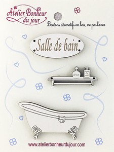 フランス製　木製ボタンセット　アトリエ ボヌール ドゥ ジュール 【バスルーム】