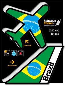 KK-024/機体国旗ステッカー/BRAZIL（ブラジル）