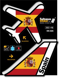 KK-025/機体国旗ステッカー/SPAIN（スペイン）