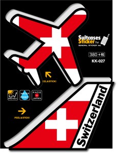 KK-027/機体国旗ステッカー/SWITZERLAND（スイス）