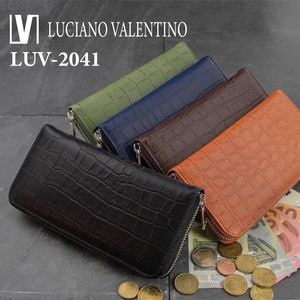 ☆LUV-2041☆ Luciano Valentino ﾙﾁｱｰﾉﾊﾞﾚﾝﾁﾉ 牛革マットクロコ ラウンド財布