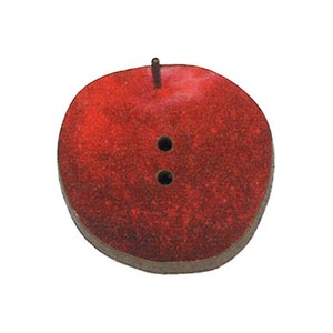 フランス 木製ボタン 【赤いリンゴ】