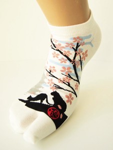 Ankle Socks Cat Japanese Pattern