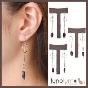 SALE Color Stone Long Pierced Earring