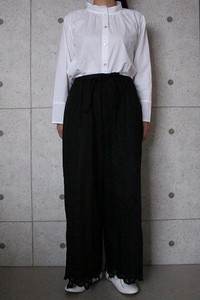 【2019春物】日本製 裾バテンレース付きパンツ　№47066