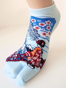 Apprentice Geisha Ankle Socks Tabi Socks Sneaker length Mt. Fuji Men's Socks
