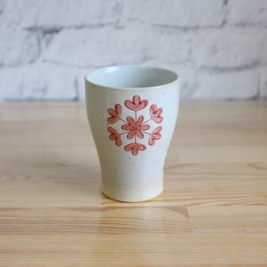 Hasami ware Cup/Tumbler Red Flower Made in Japan