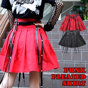 Skirt Pleats Skirt Red