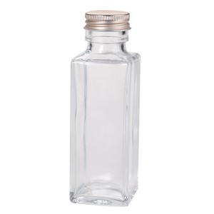 細口ガラス瓶　ミニ角柱型　ネジ栓付き　8点　ハーバリウム瓶