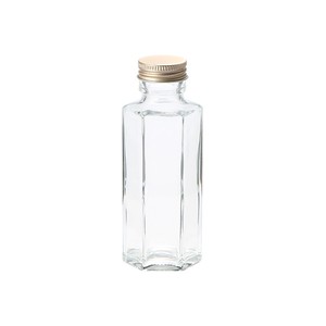 細口ガラス瓶　ミニ六角型　ネジ栓付き　ハーバリウム瓶