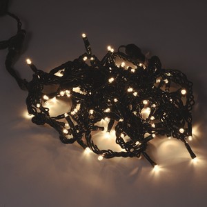 【セール品】屋外電球色ストレートLED　100球　電飾　クリスマス　クリスマス