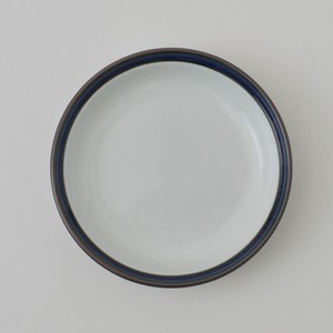 HAKUSAN TOKI HASAMI Ware Blue Size 5 Plate Made in Japan