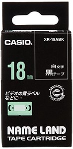 カシオ ネームランドテープ XR-18ABK 00028585