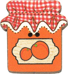 フランス製　木製ボタン　アトリエ ボヌール ドゥ ジュール 【オレンジジャム】